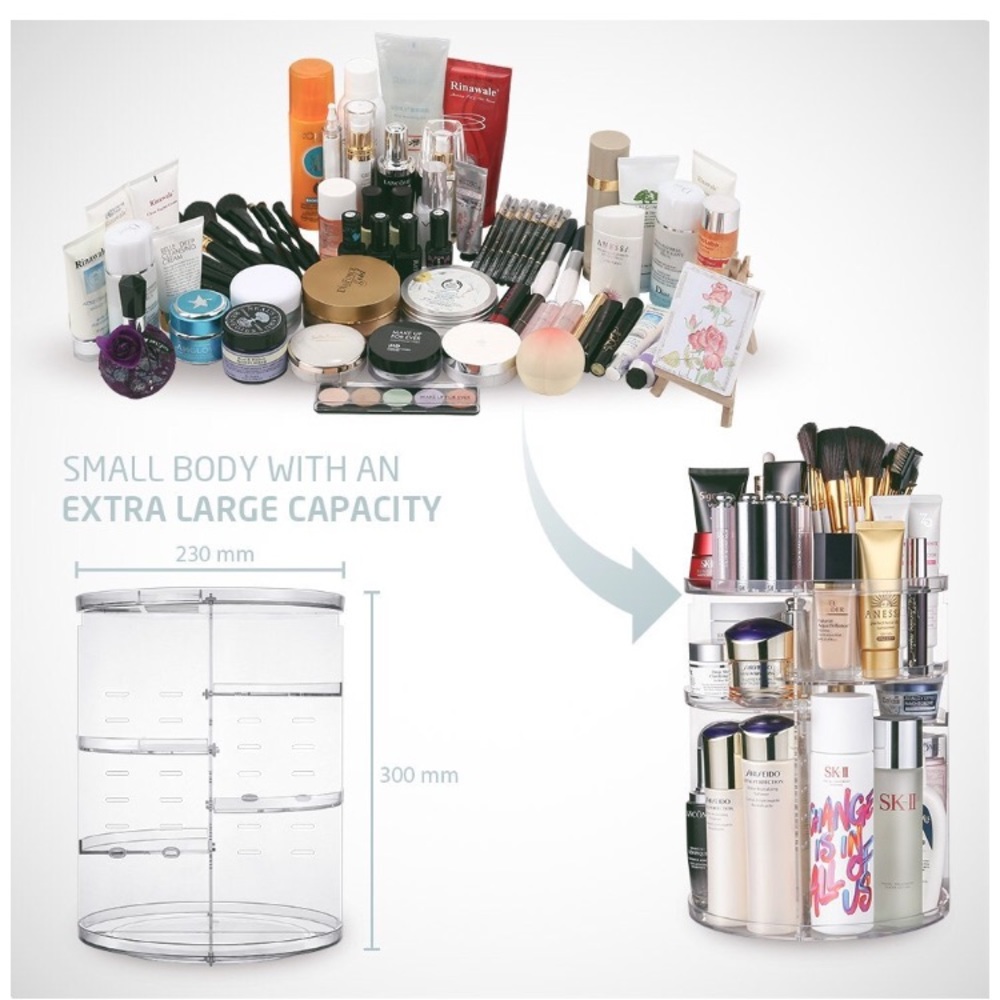 Jerrybox 360 Degree Rotation Makeup Organizer
